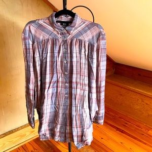 Urban Outfitters BDG Purple Plaid Top, EUC, S